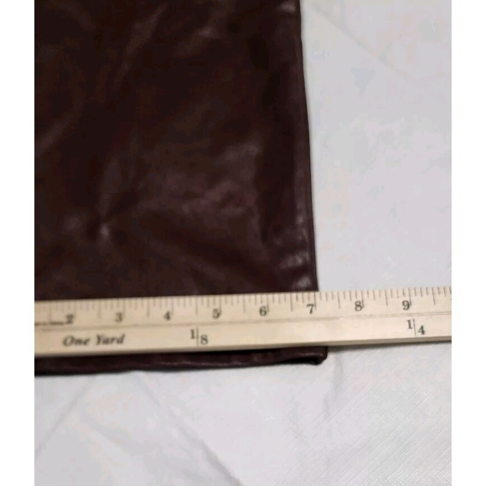 Commando Faux Leather Paper Bag Pants Size XL Oxblood w Tie Belt Comfort NWT - Picture 10 of 13